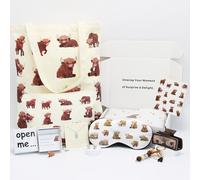 WIDEAL Highland Cow Lover Gifts for Women - Tote Bag, Makeup Bag, Eye Sleep Mask Gift Set for Girls - Birthday, Christmas, Thank You Gifts for Mom, Teacher, Friend, Sister, Nurse (Highland Cow)