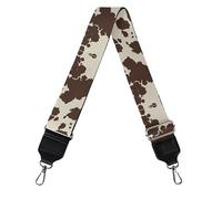 Wideasale Cow Spots Wide Purse Strap Replacement, Milk Cows Skin Purse Straps Crossbody Bags, Brown for Tote Canvas Bag Handbag