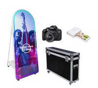 WideMeet Mirror Photo Booth 32 Inch Touch Screen Magic Mirror Booth Machine DSLR Photobooth Selfie 65 Inch Photobooth Machine for Wedding Party Event (White Machine, Full Set)