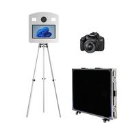 WideMeet Mirror Photo Booth Machine Magic Mirror Shell with 15.6 In LCD Touch Screen Liftable Camera Selfie Photobooth for Weddings Parties Events (Photo Booth Machine+Camera)