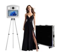 WideMeet Mirror Photo Booth Machine Magic Mirror Shell with 15.6 In LCD Touch Screen Liftable Camera Selfie Photobooth for Weddings Parties Events (Photo Booth Machine)