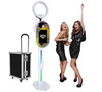 WideMeet Portable Camera Photo Booth with 15.6 inch Touch Screen Selfie Photobooth DSLR Photo Booth Machine for Weddings Parties Events (White Machine, Mirror Photobooth Machine)