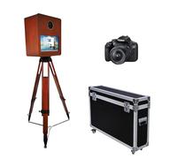 WideMeet Portable Magic Mirror Photo Booth with 15.6 Inch Touch Screen, Flight Case Packaging, Mirror Photo Booth Selfie Photo Booth for Wedding Party Event Rental (Photo Booth+Camera)