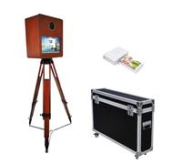 WideMeet Portable Magic Mirror Photo Booth with 15.6 Inch Touch Screen, Flight Case Packaging, Mirror Photo Booth Selfie Photo Booth for Wedding Party Event Rental (Photo Booth+Printer)