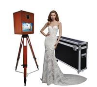 WideMeet Portable Magic Mirror Photo Booth with 15.6 Inch Touch Screen, Flight Case Packaging, Mirror Photo Booth Selfie Photo Booth for Wedding Party Event Rental (Photo Booth Machine)