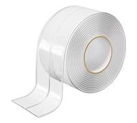 Widen Clear Caulk Tape, Transparent Caulking Sealing Strip, Waterproof Self Adhesive Sealant Tapes for Toilet, Bathroom, Sink, Bathtub, Floor (Width 50mm)