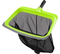 Widened Rubber Edge Swimming Pool Landing Net Double Mesh Pool Skimmer for Surface & Bottom Debris Removal Heavy-Duty Pool Cleaning Tool.