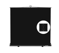 【Wider Style】 RAUBAY 78.7 x 82.7in Large Collapsible Black Backdrop Screen Portable Retractable Panel Photo Background with Stand for Video Conference, Photographic Studio, Streaming