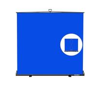 【Wider Style】 RAUBAY 78.7 x 82.7in Large Collapsible Blue Screen Backdrop Portable Retractable Chroma Key Panel Photo Background with Stand for Video Conference, Photographic Studio, Streaming