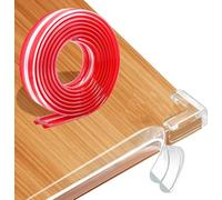 Wider & Thicker Edge Protector Strip 15mm×3m with 4 L Corner Guards - Clear Baby Proofing Kit for Furniture Edges & Corners, Strong Adhesive, No-Residue Acrylic Tape, Child Safety Cushion