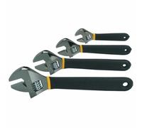 Wideskall 4 Pieces Heat Treated Laser Marked Metric Adjustable Wrench Set (6" inch + 8" inch + 10" inch + 12" inch)