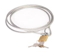 Wideskall 6.5 Feet Car Cover Security Steel Cable & Lock Kit