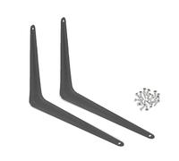 Wideskall Metal 10" x 12" inch Wall Corner Angle Shelving Shelf Brackets, Grey, Pack of 4
