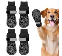 WideSmart 2 Pairs Dog Socks Paws Stop Licking,Anti Slip Dog Socks,Dogs Paw Protectors with Adjustable Strap,Protectors Prevent Scratching for Senior Dogs Hardwood Floors Indoor Walking(Size L)