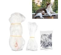 WideSmart 3x10m Pet Prime Cat Safety Net for Balcony Window,Transparent Protective Net for Cats Pet,Garden Netting,Cat and Bird Proof Garden Net Included Fastening Set