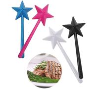 WideSmart 8 Pcs Salt and Pepper Shakers Set,Cute Stars Stick Spice Dispenser with 3 Holes Magic Fairy Wand Condiment Set for Kitchens, Restaurants and Barbecues