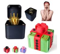 WideSmart Middle Finger in a Box, The Annoying Present Box,Middle Finger Surprise Gift Boxs,3D Printed Perfect Adult Prank Pop Up Gift,Funny Gifts Pranks for Adults Christmas (Red and green)