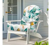 widesmile Adirondack Garden Chair Cushion Waterproof Thicken 110x50x10 cm Patio Chair Cushions for Outdoor Indoor Furniture High Back Seat Pad with Ties for Rocking Chairs, Yellow-Green Leaf