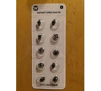 Widex Instant Open Ear-Tips (Large) - Pack of 10 Replacement Sleeves for Widex RIC, RITE & BTE Hearing Aids - Open-Vent Silicone Domes for Natural Sound & Occlusion Reduction (Size L / 10 Domes Total)
