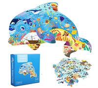 Widisun Jigsaw Puzzles for Kids 108 Pieces Dolphin Kids Jigsaws Dolphin Jigsaw That Comes to Life Preschool Educational Jigsaw Puzzles Gifts for Birthday Christmas Happy New Year