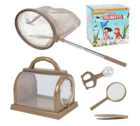 Widisun Kids Bug Catcher Kit for Children, Outdoor Explorer Kit with Insect Magnifying Glass, Butterfly Net, Tweezers for 3-5 5-7 Year Old Boys Girls, Nature Exploration Toys Gift