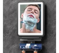 Widitn - Fogless Shower Mirror for Shaving, Heated Shower Mirror with Lights, 3 Colors Dimmable, Rechargeable Fog Free Mirror for Shower, Large Anti-Fog Mirror with Shaving Holder and