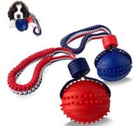 WIDJOQI Pet Ball, Dog Toy Ball, Toy Dog Ball with Rope, pet Interactive Toy, Rope Dog Ball Toy, Throwing Toy Ball, Small and Medium-Sized Dogs, Tough Rope, Durable Dog Ball, TPR Rubber Ball (GLQ)
