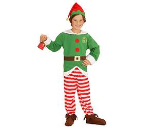 Widmann 00007 ? Santa's Little Helper Costume ? Tunic, Trousers, Hat, Size: 140