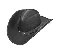 Widmann 01101 Cowboy Hat with Rivets ? Black
