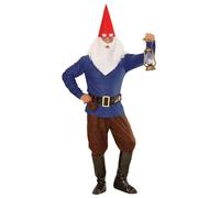 Widmann 01343 - Adult Costume Dwarf, jacket, pants, belt with bag, shoe cover, hat with ears, eyebrows and beard