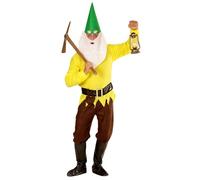 Widmann 01343 - Adult Costume Dwarf, jacket, pants, belt with bag, shoe cover, hat with ears, eyebrows and beard