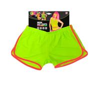 WIDMANN 01466 - Fluorescent Shorts for Adult Woman, 80s, Disco, Neon, Pride, Show, One Size, Green Color