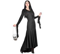 Widmann 01873 Hexe Morticia Costume, Black, L