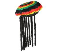 Widmann 01899 Men's Rasta Hat with Dreadlocks Black One Size