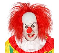Widmann 02004 Wig Clown Bald with Red Hair, in Box, Horror, Killer, Theme Party, Halloween