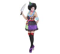 Widmann 02322 ? Adult Horror Clown Costume Dress with Bow Tie and Mini Hat