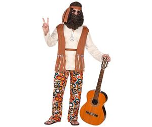 Widmann 02591 Adult Hippie Costume Multi-Coloured