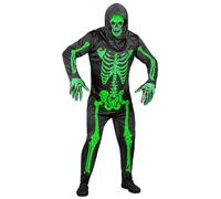 Widmann 02622 Men's Fluorescent Skeleton Costume Multicoloured