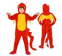Widmann 03285 Children's Dragon Costume, Unisex Kids, Red-Yellow, 116 (EU)