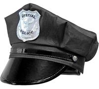 Widmann 03328 Adult Police Hat Adjustable Unisex Black One Size