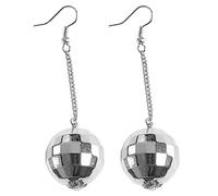 Widmann 03526 Women's Earrings Disco Ball Silver One Size