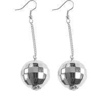 Widmann 03526 Women's Earrings Disco Ball Silver One Size