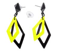 Widmann 03542 rhombus earrings, one size, neon colour