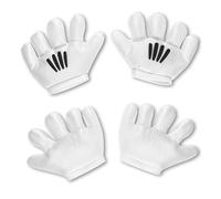 WIDMANN 04119 Adult Unisex White Cartoon Gloves - One Size Fits Most. Mouse costume accessory.