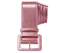 WIDMANN 04626 - Belt With Glitter Adult Woman, 70s, Disco, Dancers, New Year, Show, 120 Cm, Pink