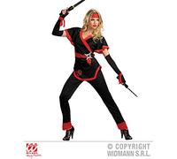 WIDMANN 05863 Adult Ninja Girl’s Costume - Jacket, Trousers, Belt, Arm Warmers and Headband
