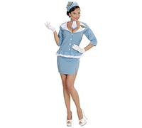 Widmann 06632 Adult Retro, Hostess Costume with Jacket, Skirt, Tie and Hat ? Medium