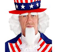 Widmann 06750 Uncle Sam Wig with Beard and Eyebrows ? White