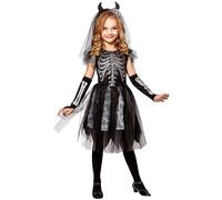 Widmann 07487 Skeleton Bride Kids Costume 140