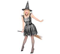 Widmann 08242 Costume Strega Grigio M Raso #0824